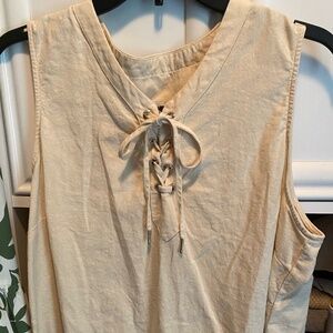 Anne Klein Linen blend top tank XL